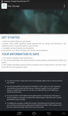 Your-Surveys android App screenshot 1